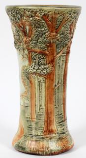 Appraisal: WELLER FOREST POTTERY VASE C WELLER FOREST POTTERY VASE C