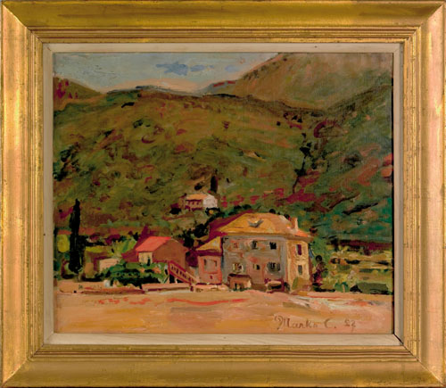 Appraisal: Marko Celebonovitch Serbia - oil on canvas landscape signed lower