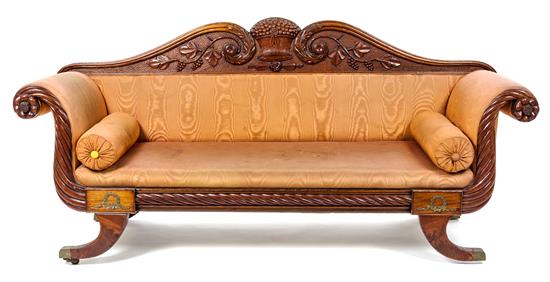 Appraisal: Sale Lot A Victorian Style Mahogany Sofa late th century