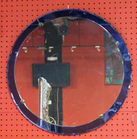 Appraisal: Cobalt Deco Mirror From a Larchmont NY home Dimensions ''