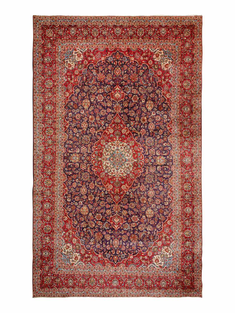 Appraisal: A Kashan Wool Rug A Kashan Wool Rug Circa feet