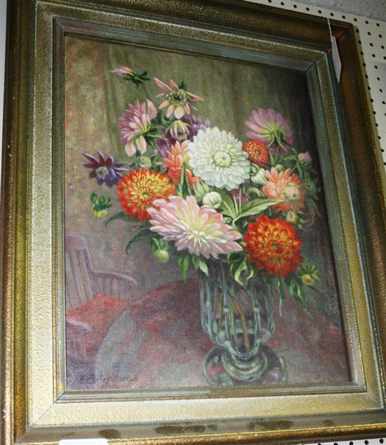 Appraisal: A Beverly Bunton British early th century FLORAL STILL LIFE