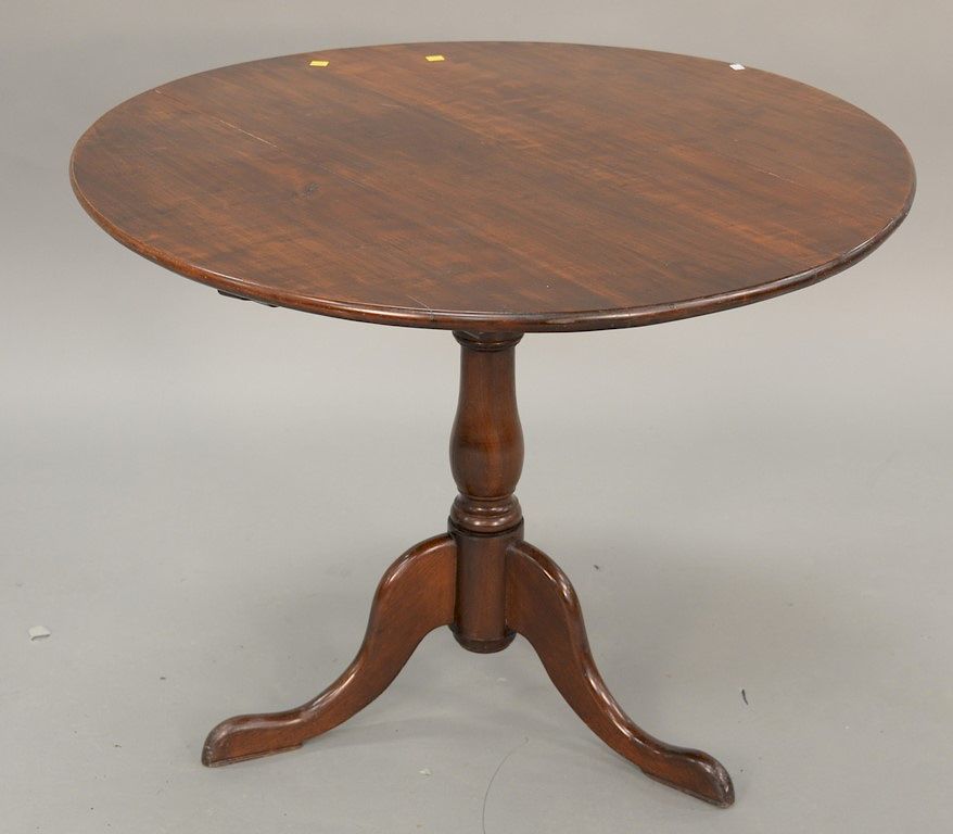 Appraisal: Federal cherry tip and turn tea table ht in dia