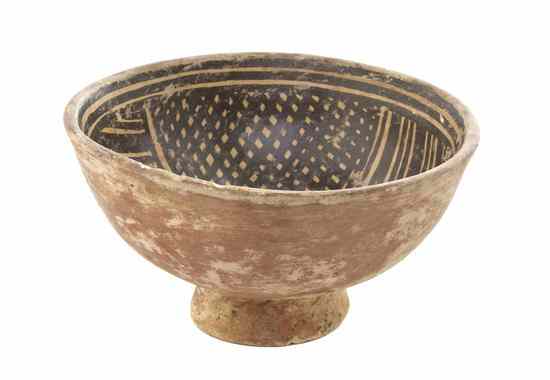 Appraisal: A Pre-Columbian Style Pottery Footed Bowl of circular form having