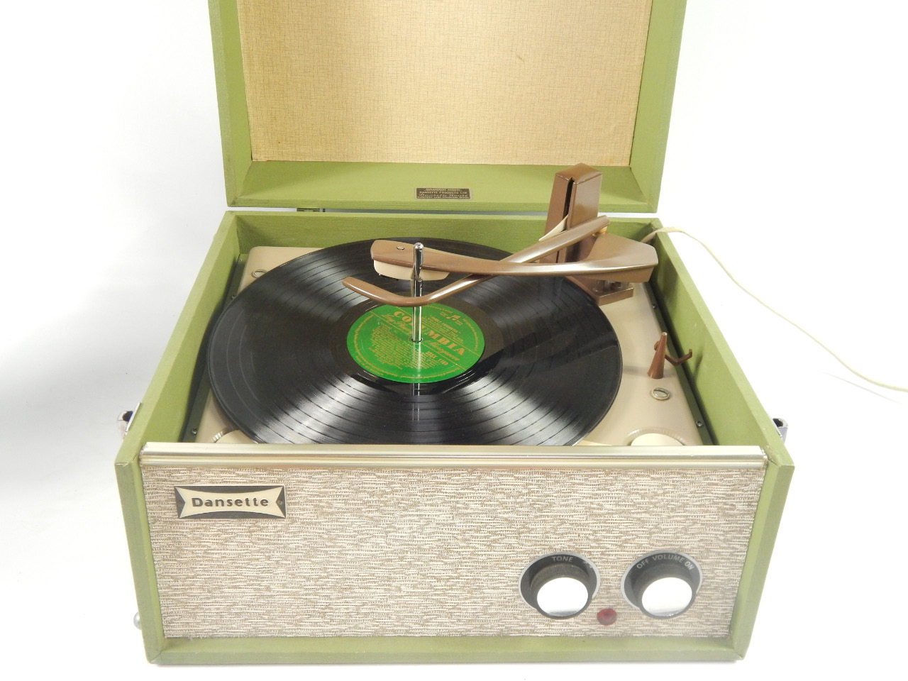 Appraisal: A Dansette Monarch Senator record player green casing cm x