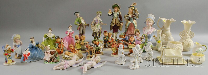 Appraisal: Twenty-seven Assorted Ceramic Figures and Seven Belleek Porcelain Table Items