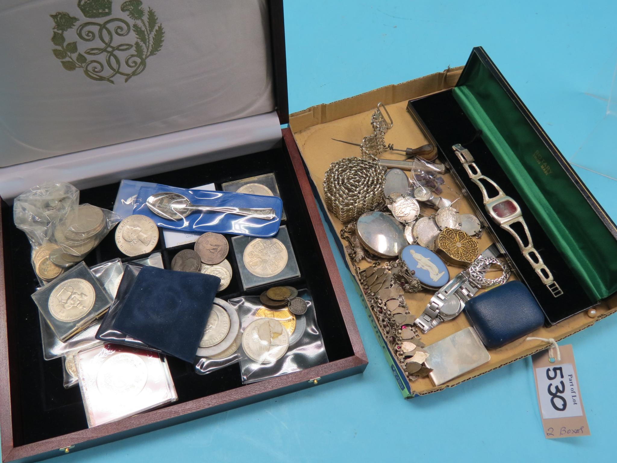 Appraisal: Silver and other jewellery including a bracelet composed of Georgian