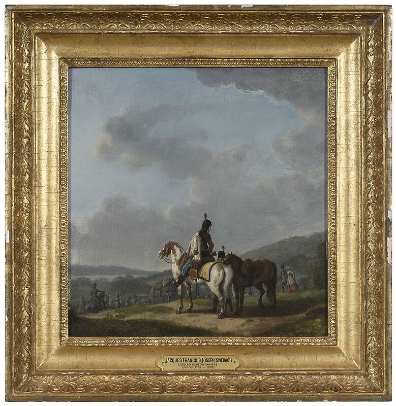 Appraisal: Jacques Fran ois Joseph Swebach-Desfontaines French - Cavalry Officers Atop