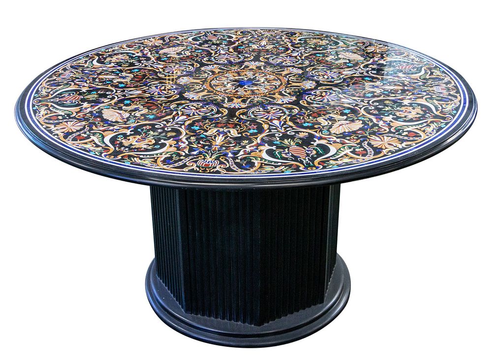 Appraisal: A LARGE ITALIAN RENAISSANCE STYLE PIETRA DURA TABLE A LARGE