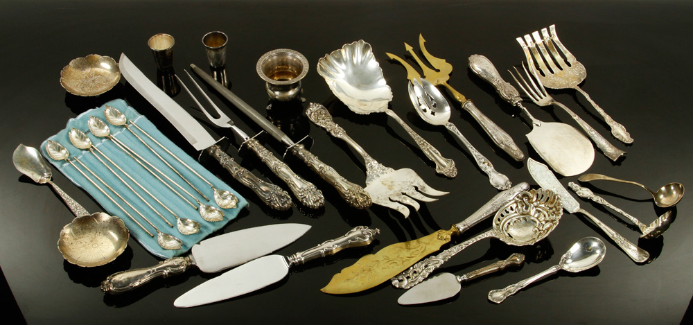 Appraisal: - Collection of Silver Flatware and Hollowware Collection of silver