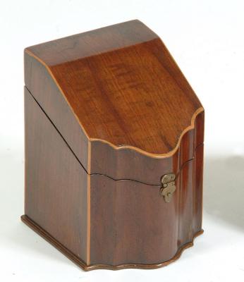 Appraisal: AN EDWARDIAN MAHOGANY CARD BOX modelled as a miniature Georgian