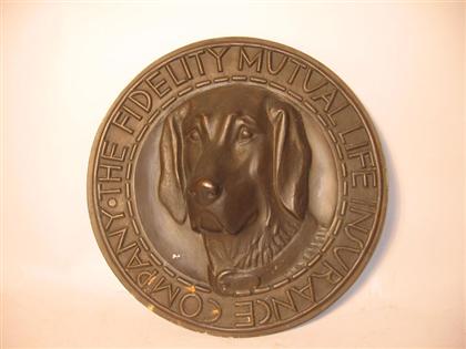 Appraisal: Circular bronze plaque The Fidelity Mutual Life Insurance Insurance Co