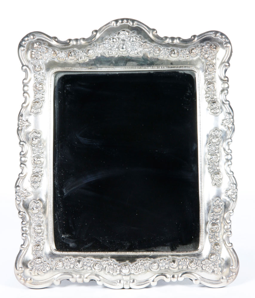 Appraisal: - Sterling Framed Mirror Mirror with sterling silver frame marked