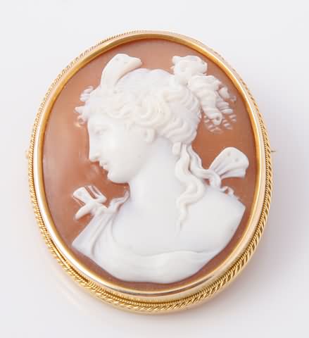 Appraisal: KY frame X mm oval shell cameo Female bust gms