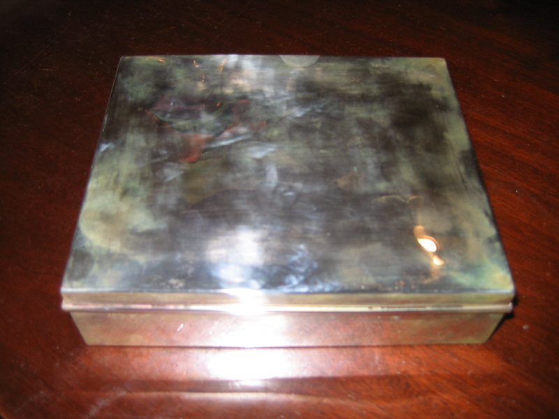 Appraisal: TIFFANY CO Sterling silver cigar box inscribed on inside To