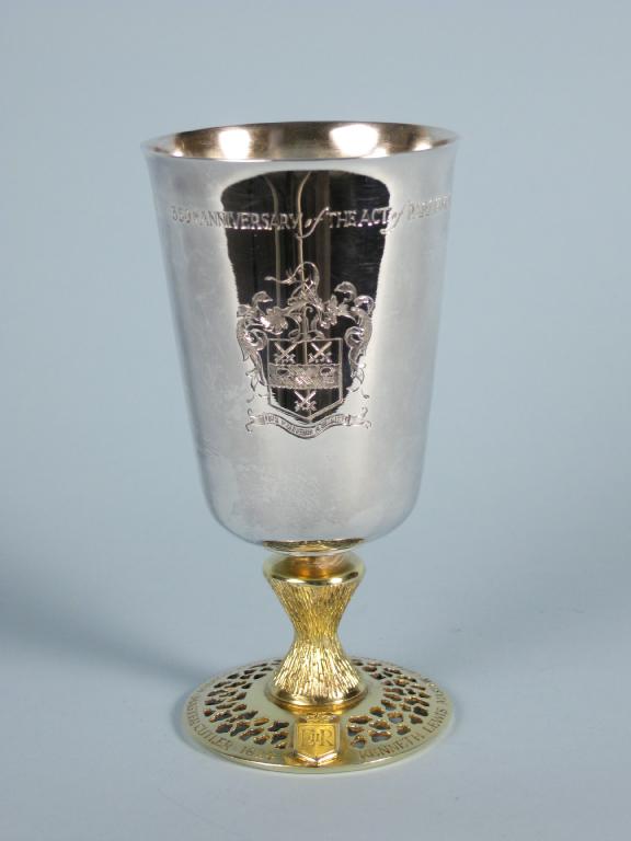 Appraisal: A silver and parcel gilt Cup commemorating th anniversary of