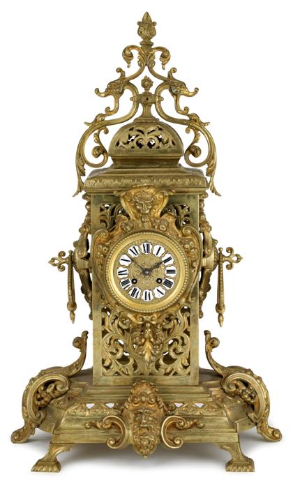 Appraisal: Louis XVI style bronze mantel clock late th century