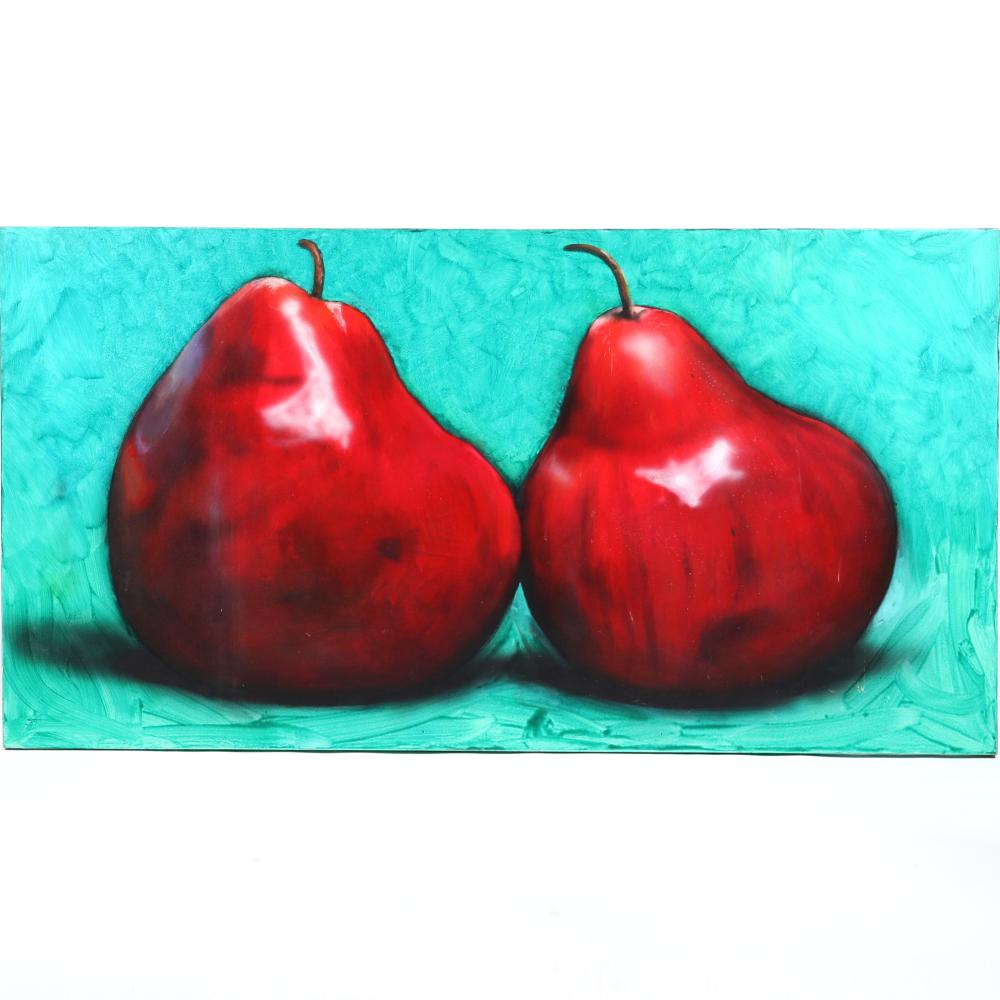 Appraisal: TOM SEGHI AMERICAN B TWO RED PEARS OIL ON CANVAS