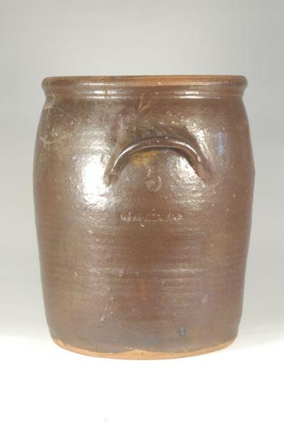 Appraisal: Signed WM Penland Five gallon Albany slip glazed jar H