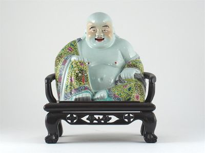 Appraisal: A large Chinese famille rose model of Buddhai Ho Shang