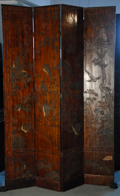 Appraisal: A L th E th C Chinese Tall Eight-fold Coromandel