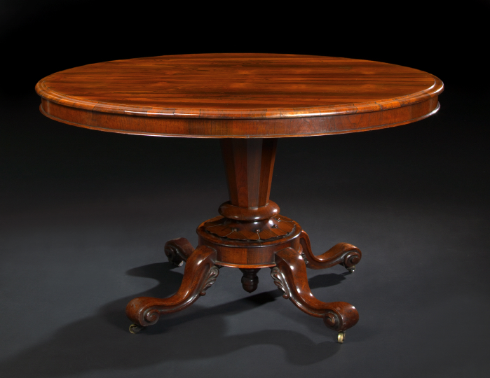 Appraisal: William IV Rosewood Center Table second quarter th century the