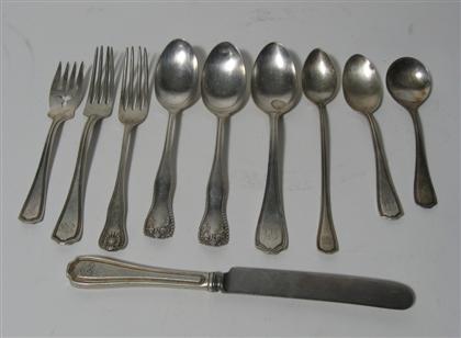 Appraisal: Partial silver flatware service late th century Reed Barton Including