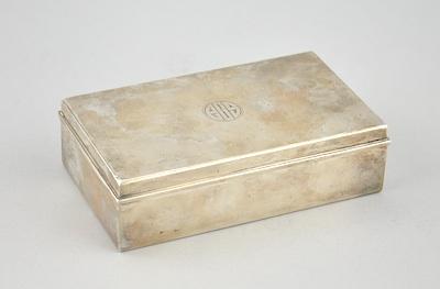 Appraisal: A Tiffany Co Sterling Silver Humidor Measuring approx - x