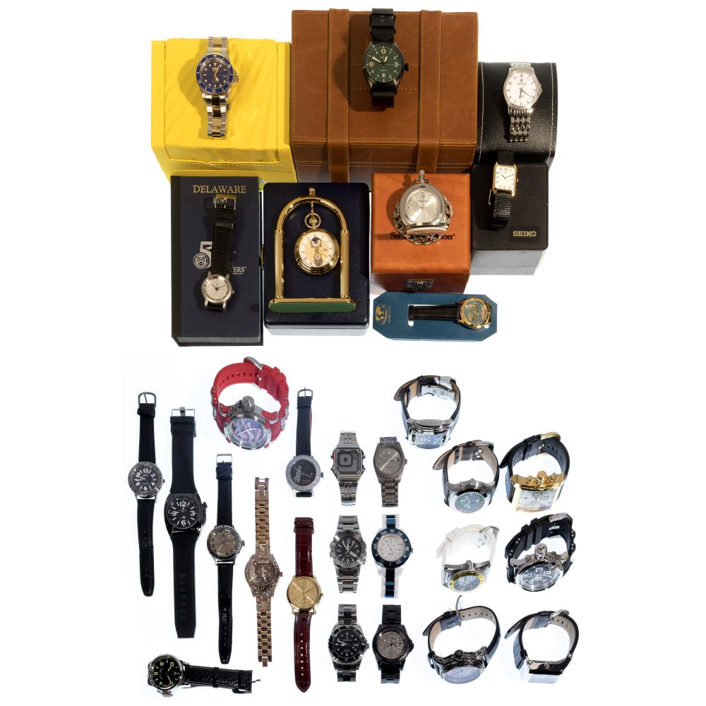 Appraisal: WRISTWATCH ASSORTMENTApproximately items including an Invicta in yellow leather case