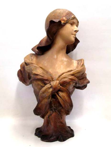 Appraisal: ART NOUVEAU VAN HASSELT CIE BUST OF A WOMAN in