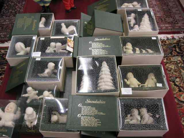 Appraisal: Collection of Porcelain Snowbabies mint in boxes wide variety Dept