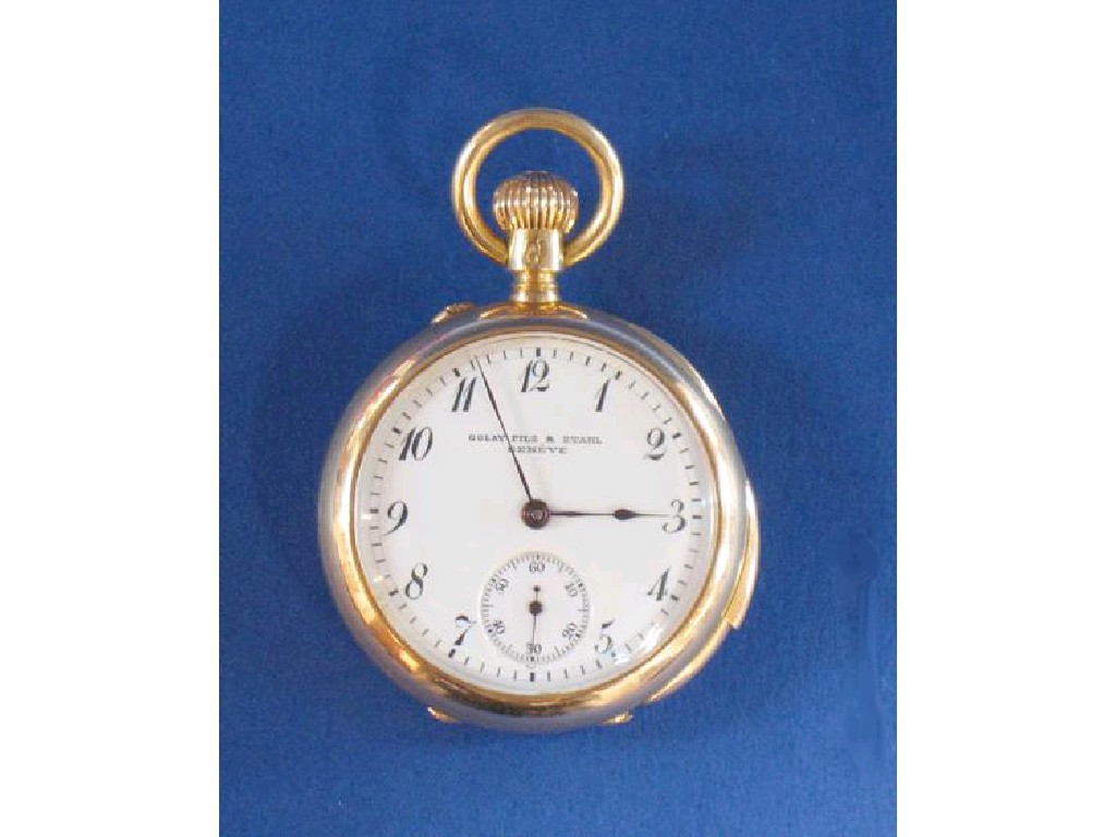 Appraisal: A LADY'S CT GOLD QUARTER REPEATING POCKET WATCH the white