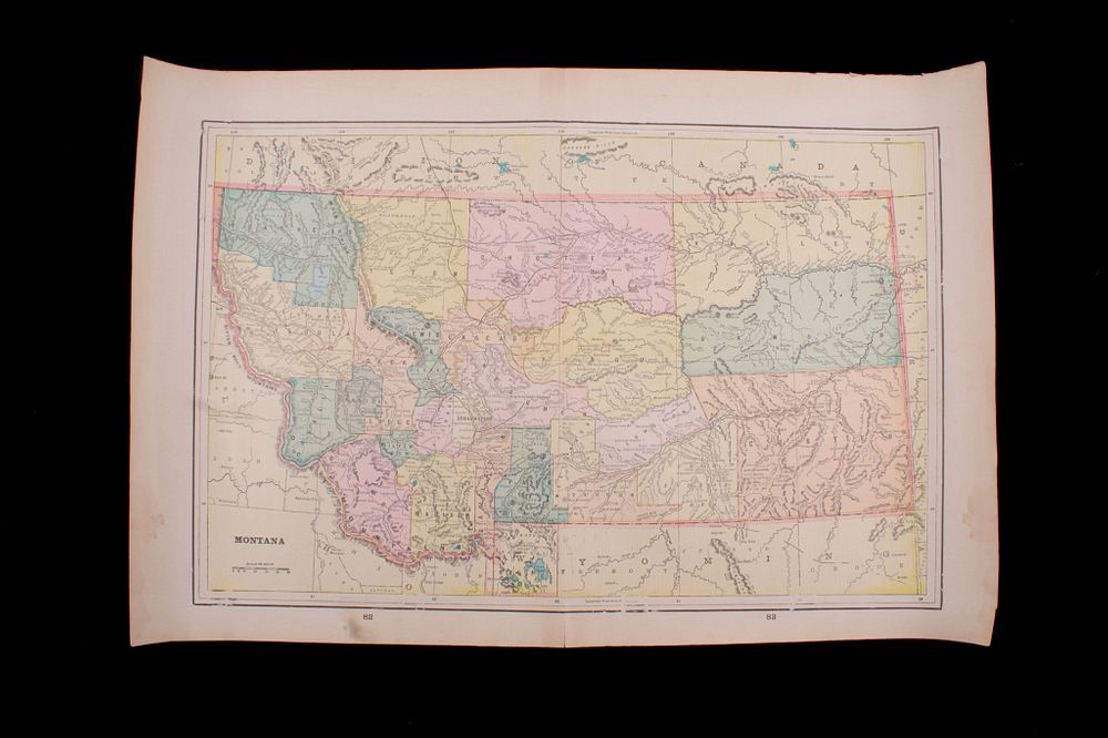 Appraisal: 's Map of Montana Utah Washington In this lot is