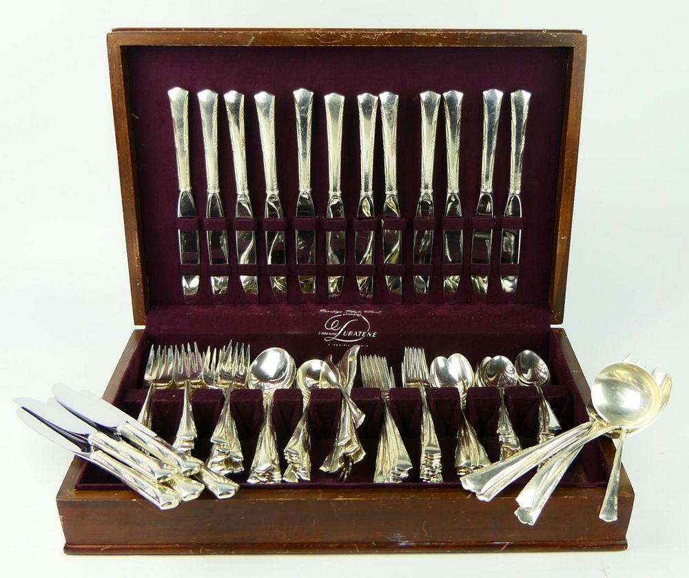 Appraisal: pc HUGE GORHAM GREENBRIER ozt FLATWARE SET A huge piece