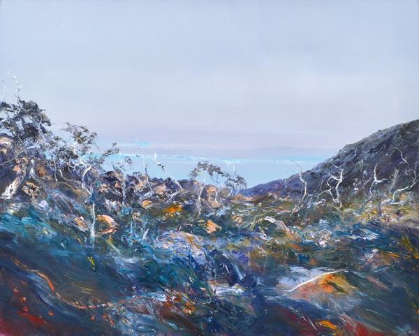 Appraisal: GEOFF DYER BORN Summer Over Mount Wellington I oil on