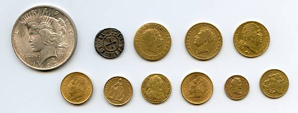 Appraisal: World Gold Coins Including England Sovereigns together with France Francs