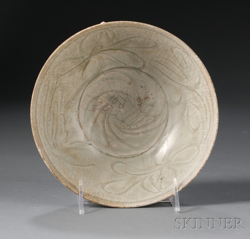 Appraisal: Stoneware Bowl China th century Yao Chou ware celadon with