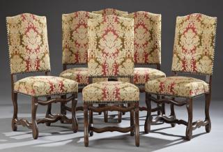 Appraisal: Set of Eight Louis XIII Style Carved Beech Upholst Set