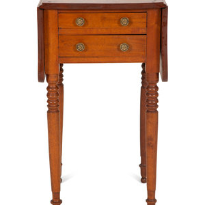 Appraisal: An American Mahogany Drop Leaf Side Table th Century Height