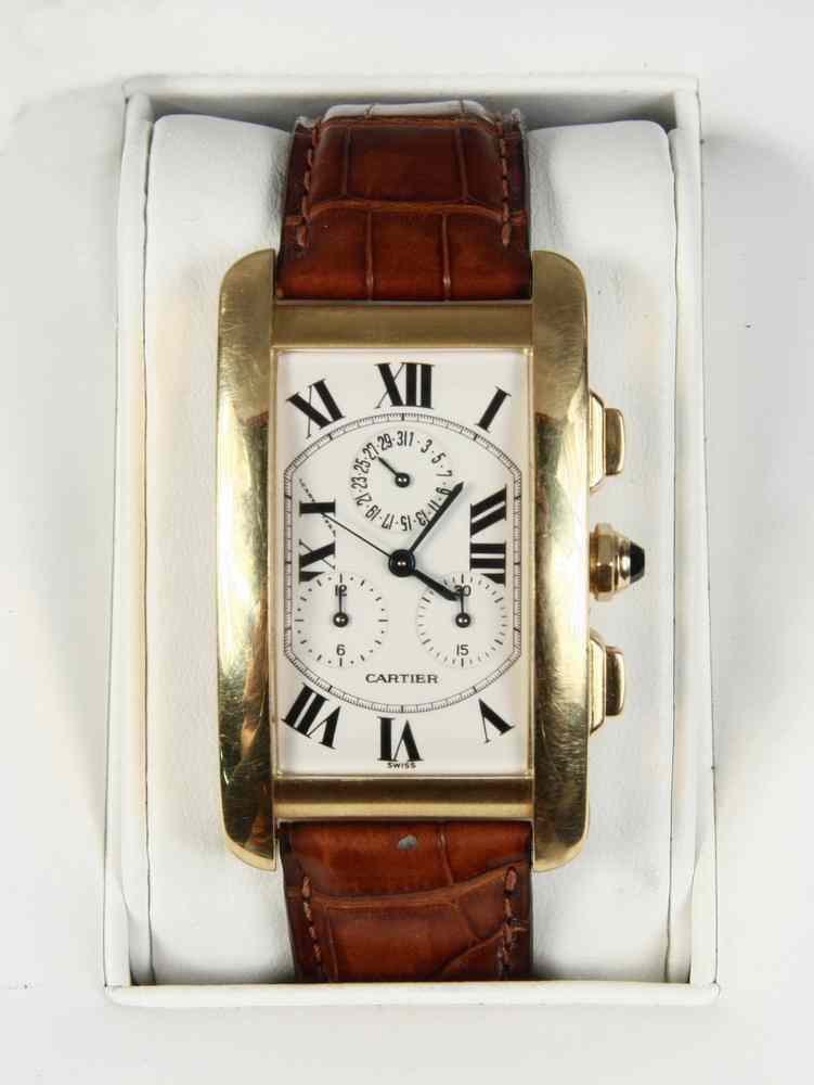 Appraisal: GENT'S WRISTWATCH - K yellow gold Cartier multi dial wristwatch