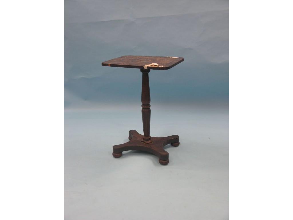 Appraisal: Mixed timber occasional table rectangular top with circular parquetry roundel