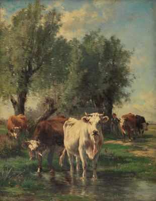 Appraisal: Marie Dieterle nee van Marcke de Lummen French - Cows