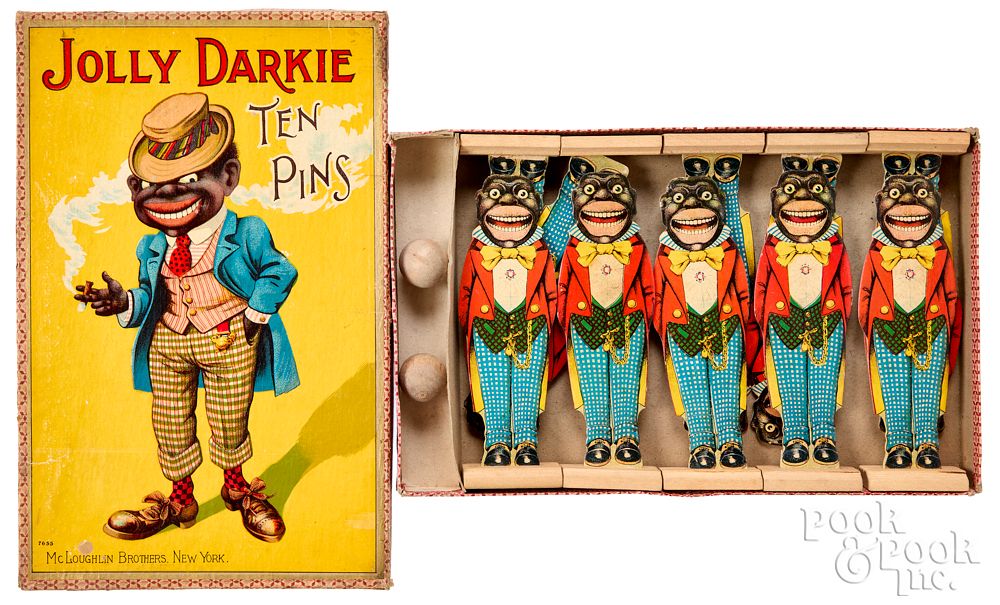 Appraisal: McLoughlin Bros Jolly Darkie Ten Pins McLoughlin Bros Jolly Darkie