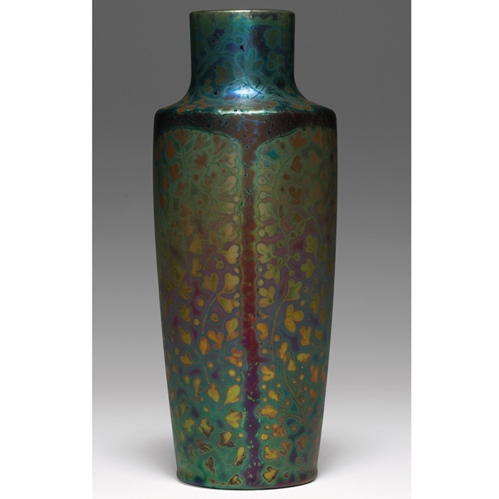 Appraisal: Clement Massier vase shouldered shape in a metallic glaze with