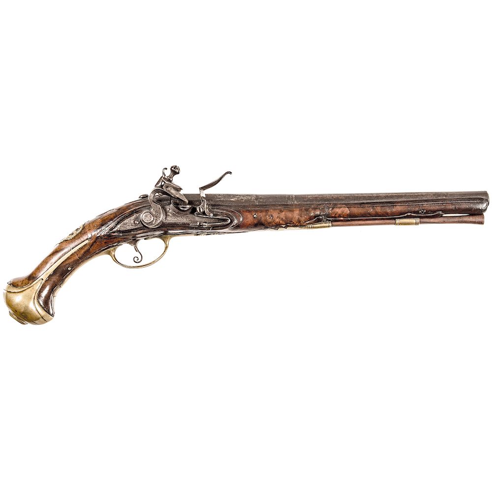 Appraisal: c - Large Italian Flintlock Horse Style Pistol Made by