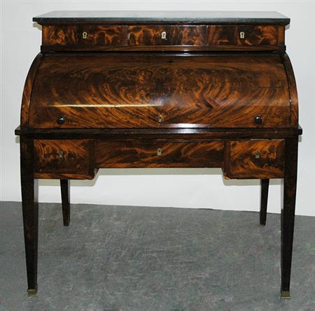 Appraisal: Empire Mahogany Bureau de Cylinder Estimate -