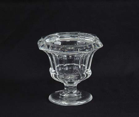 Appraisal: FLINT GLASS SUGAR BOWL Pedestal base eight sided no cover