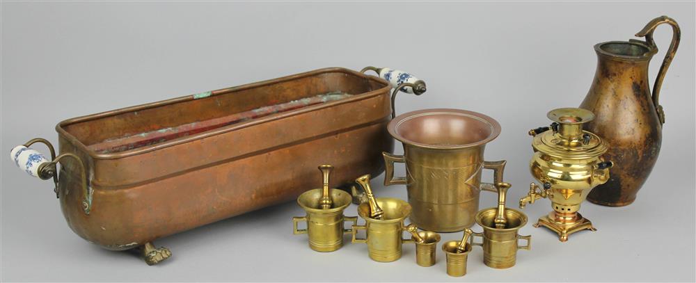 Appraisal: GROUP OF CONTINENTAL METAL PIECES including six various mortars five