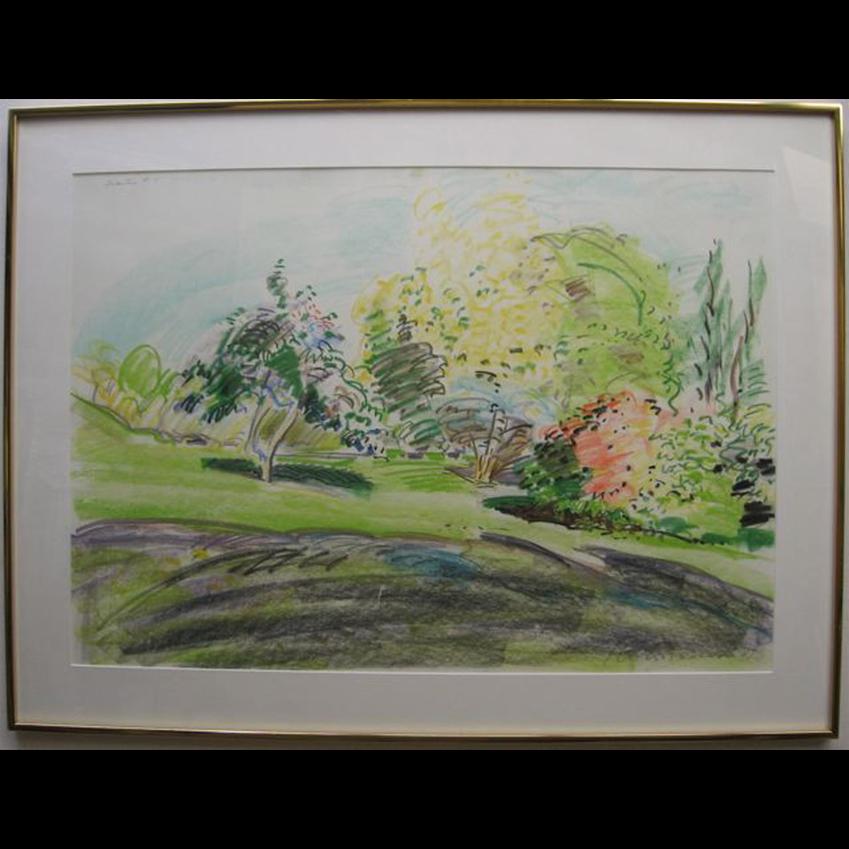 Appraisal: ARBORETUM KEN LOCHHEAD CANADIAN PASTEL ON PAPER DATED Height -