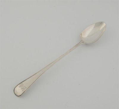 Appraisal: A George III Old English thread pattern serving spoon engraved